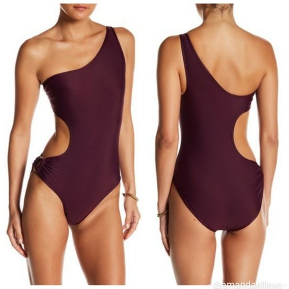 Mia Marcelle | NWT Pierce Cut Out One Piece Swimsuit Sz. L - Picture 2 of 9